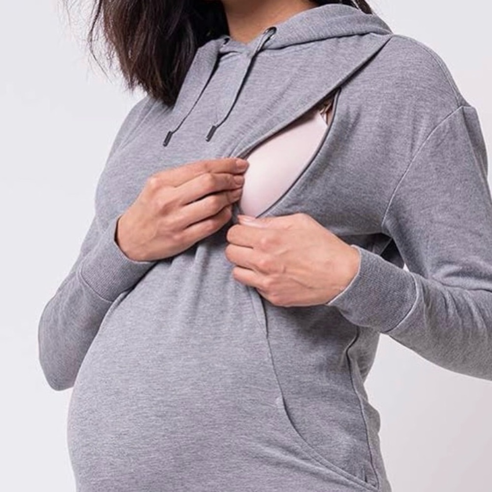 Seraphine Maternity & Nursing Hoodie Pernella Grey size XL - Picture 4 of 15